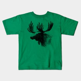 Vintage Elk Sketch Kids T-Shirt